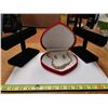 Image 1 : Necklace and Earings In Heart Shaped Box W/ 2 Display Stands