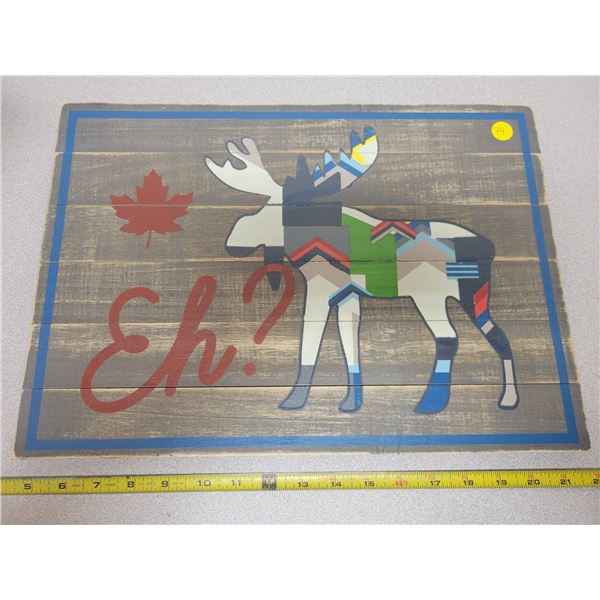 Wood wall art - Canada Moose Eh?