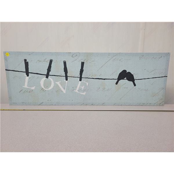 Love birds wall art - 21" X 36"