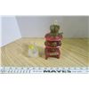 Image 4 : Small Red Stove Oil Lamp