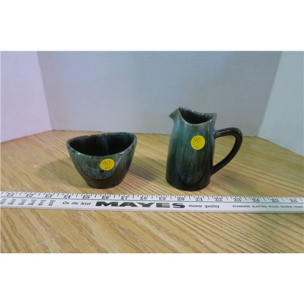 Blue Mountain Potter - Tall Creamer, Sugar Bowl