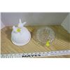Image 2 : Crystal Glass Butter Dish w/ Lid, Easter Dish w/ Lid