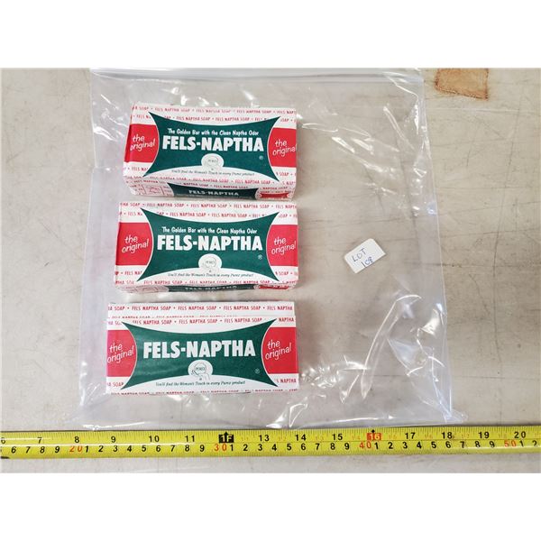 THREE UNOPENED BARS FELS - NAPTHA LAUNDRY SOAP