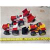 Image 2 : THREE TONKA TRACTORS ONE W/ BUCKET, TWO TRAILERS -GOOD SHAPE