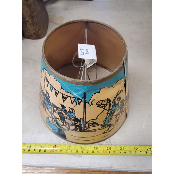 1950'S COWBOY LAMP SHADE