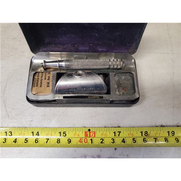 CRY-STEEL SAFETY RAZOR KAMPFRE BROS. NY 1920'S