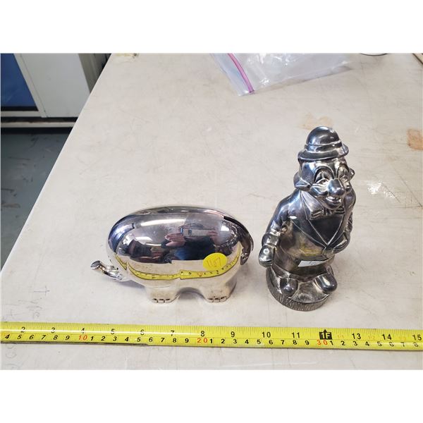 CLOWN & ELEPHANT PIGGY BANKS