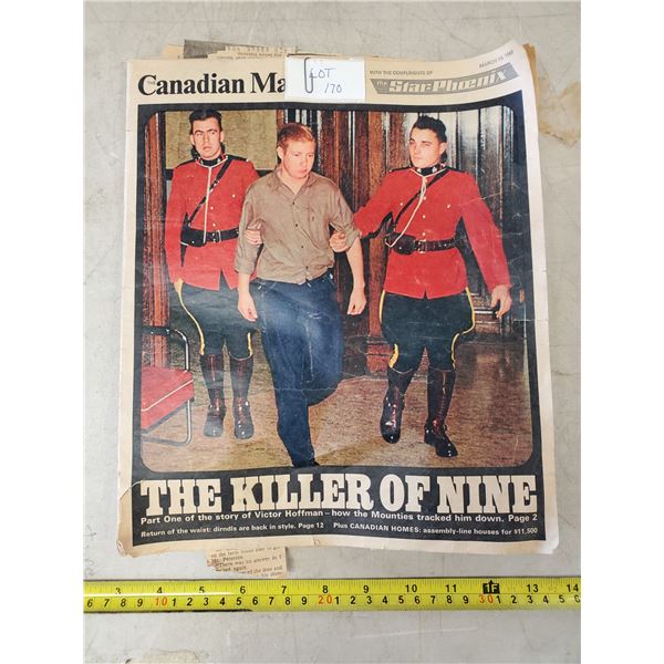 1968 SHELL LAKE FAMILY MURDERS & ASSOCIATED NEWSPAPER REPORTS