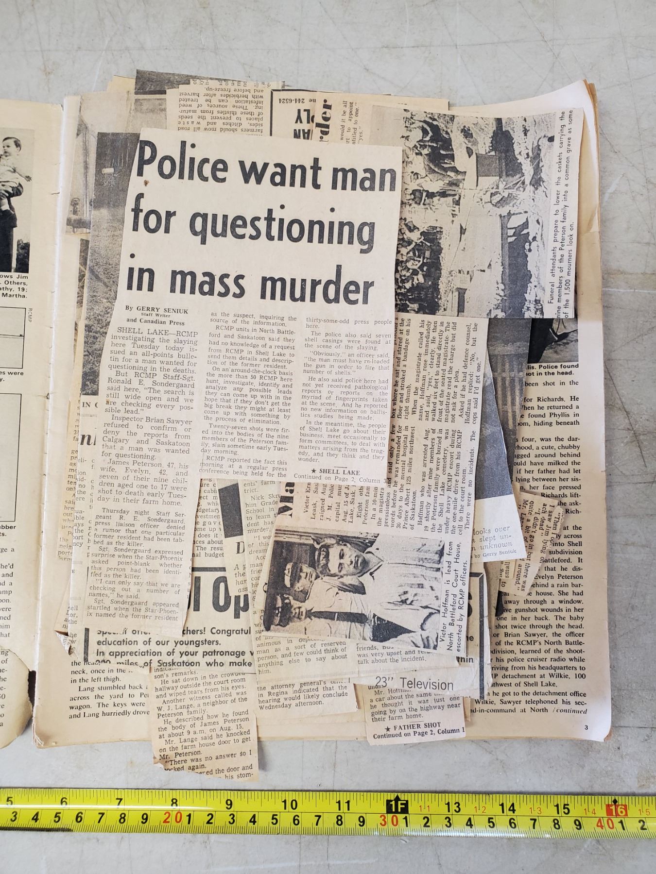 Shellake Massacre 1968 SHELL LAKE FAMILY MURDERS & ASSOCIATED NEWSPAPER REPORTS