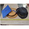 Image 1 : TWO "PION-ERA" SASKATOON STRAW HATS & GRADUATION CAP