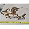 Image 1 : BRASS UNICORN & HORSE ORNAMENTS