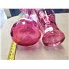Image 3 : TWO CRANBERRY GLASS VASES