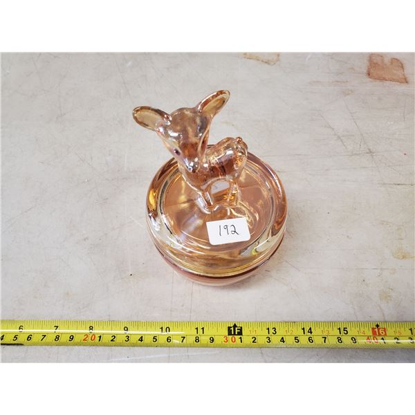 DEPRESSION ERA BAMBI POWDER PUFF CONTAINER