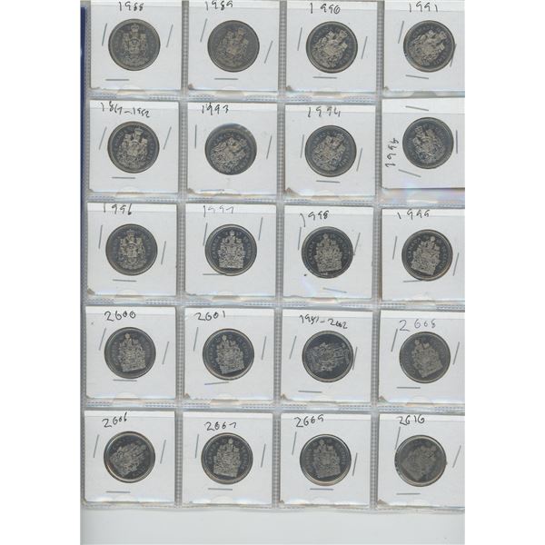 Binder of Canadian .50 C Pieces 51 In Total