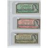 Image 1 : 3 X Canadian Bills, $1 1954, $2 1954, $20 1954