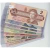 Image 1 : 7 X Canadian Bills, $1000 1988, $199 1988, $50 1988, $20 1991, $10 1989, $5 1986, $2 1986