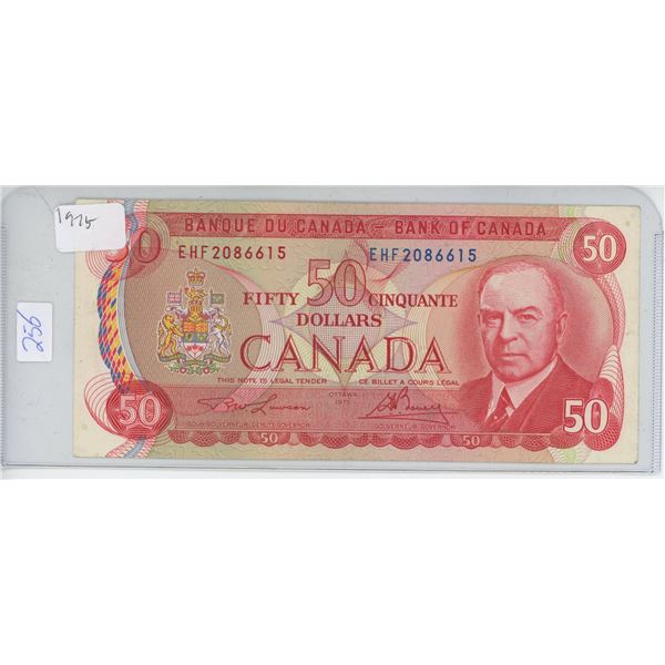 $50 Canadian Bill 1975