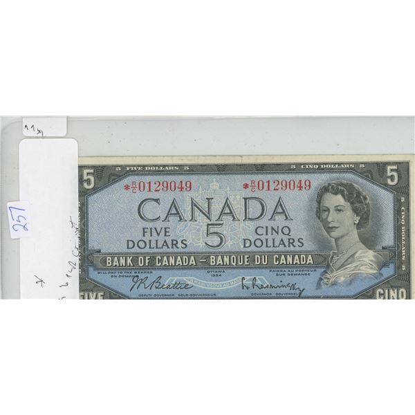 $5 Canadian Bill 1954