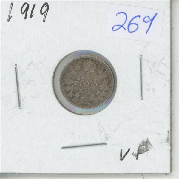 1919 Canadian 5 Cent Piece