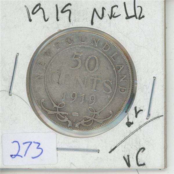 1919 Newfoundland 50 Cent Piece