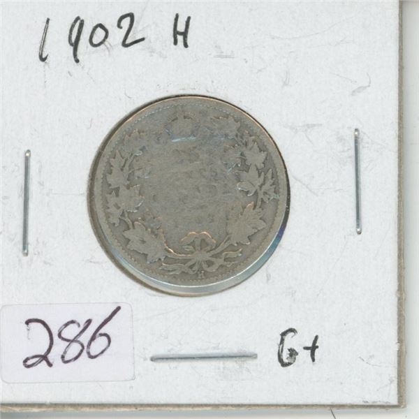 1902 H Canadian Quarter