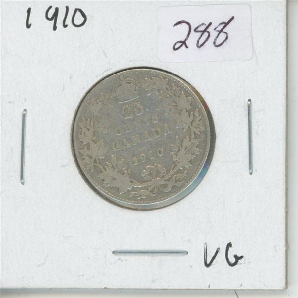 1910 Canadian Quarter