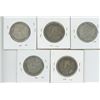 Image 1 : 5 X Canadian 50 Cent Piece 1913, 1916, 1918, 1919, 1920