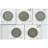 Image 2 : 5 X Canadian 50 Cent Piece 1913, 1916, 1918, 1919, 1920