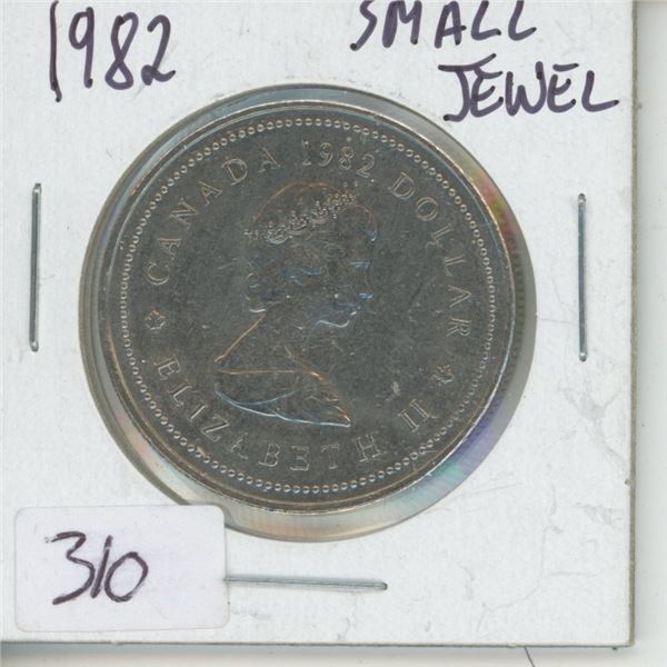 1982 Canadian Silver Dollar Small Jewel