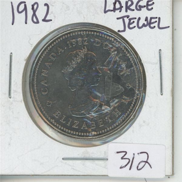 1982 Canadian Silver Dollar Large Jewel