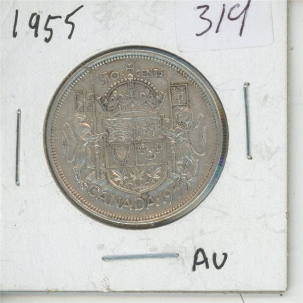 1955 Canadian 50 Cent Piece