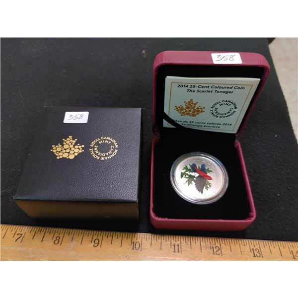 2014 25-Cent Coloured Coin The Scarlet Tanger