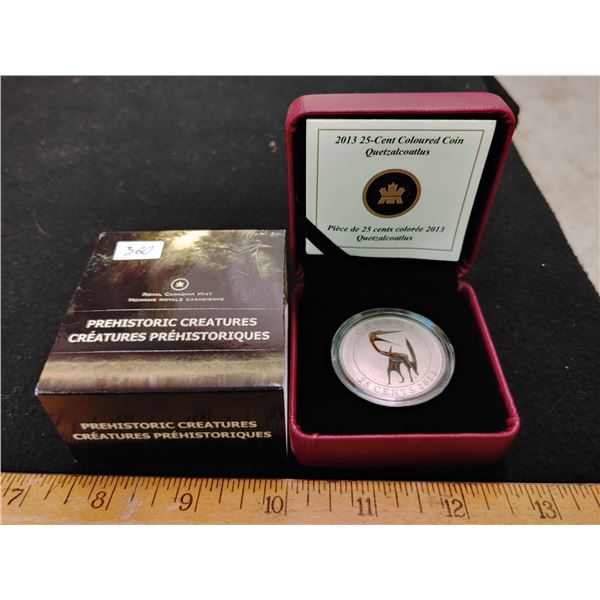 2015 25-Cent Coloured Coin Quetzacoatlus