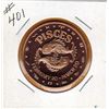 Image 1 : 1 OUNCE COPPER  .999 FINE - ZODIAC - PISCES
