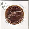 Image 1 : 1 OUNCE COPPER  .999 FINE - COLT 45 - SINGLE ACTION ARMY
