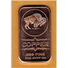 Image 1 : 1 OUNCE COPPER BAR  .999 FINE - BUFFALO NICKEL DESIGN