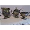 Image 1 : Silver Plate Tea Pot, Cream & Sugar - Ice Bucket