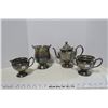 Image 2 : Silver Plate Tea Pot, Cream & Sugar - Ice Bucket