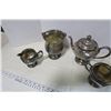 Image 3 : Silver Plate Tea Pot, Cream & Sugar - Ice Bucket