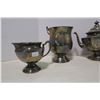 Image 5 : Silver Plate Tea Pot, Cream & Sugar - Ice Bucket