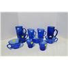 Image 2 : 10 pcs Blue Depression Glass