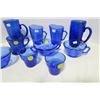 Image 4 : 10 pcs Blue Depression Glass