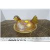 Image 1 : Large Carnival Glass Hen on Nest