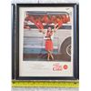 Image 1 : VINTAGE  FRAMED ADVERTISING "COCA-COLA"