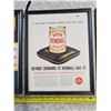 Image 1 : VINTAGE  FRAMED ADVERTISING "SUPER-B KENDALL MOTOR OIL"