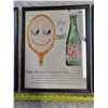 Image 1 : VINTAGE  FRAMED ADVERTISING "7-UP"