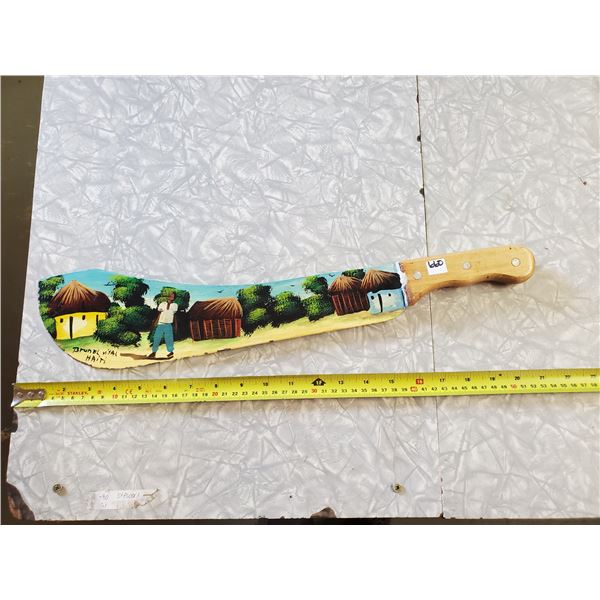 HAND PAINTED KNIFE BY BRUNEL VITAL FROM HAITI