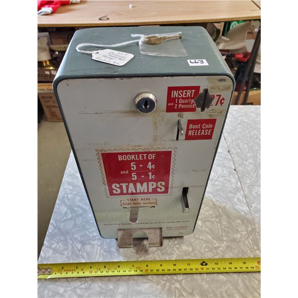 27 CENTS STAMP MACHINE W/ KEY MADE IN CANADA