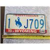 Image 1 : 1977 WYOMING LICENSE PLATE
