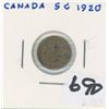 Image 1 : 1920 CANADA 5 CENTS COIN